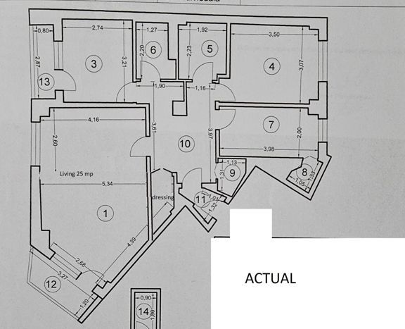 4 camere | 1 Mai | Turda | Mihalache | bloc 1981 - Schiță 28