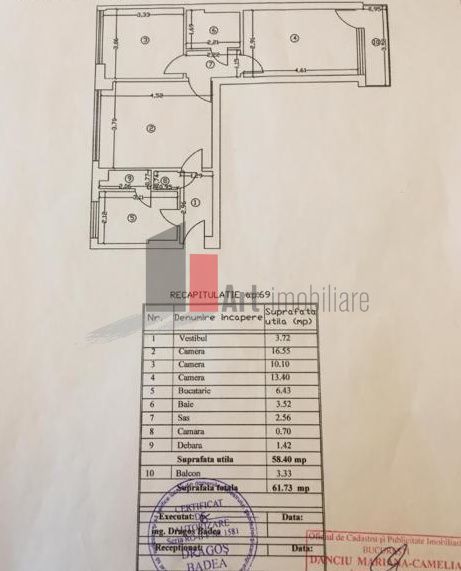 Apartament 3 camere Stefan cel Mare - Schiță 14