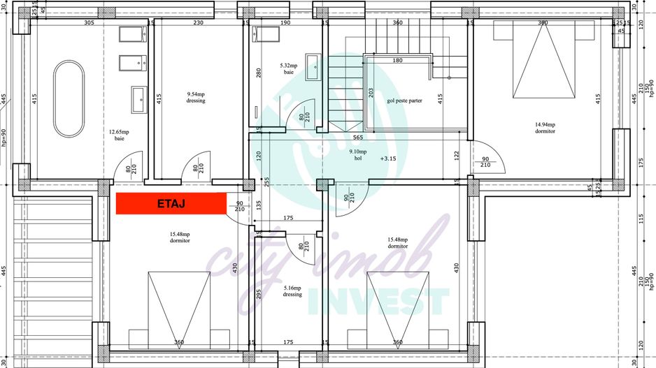 Casă la roșu P+1 | Teren 1750 mp | Dobreni-Giurgiu | Zonă liniștită - Poză 7