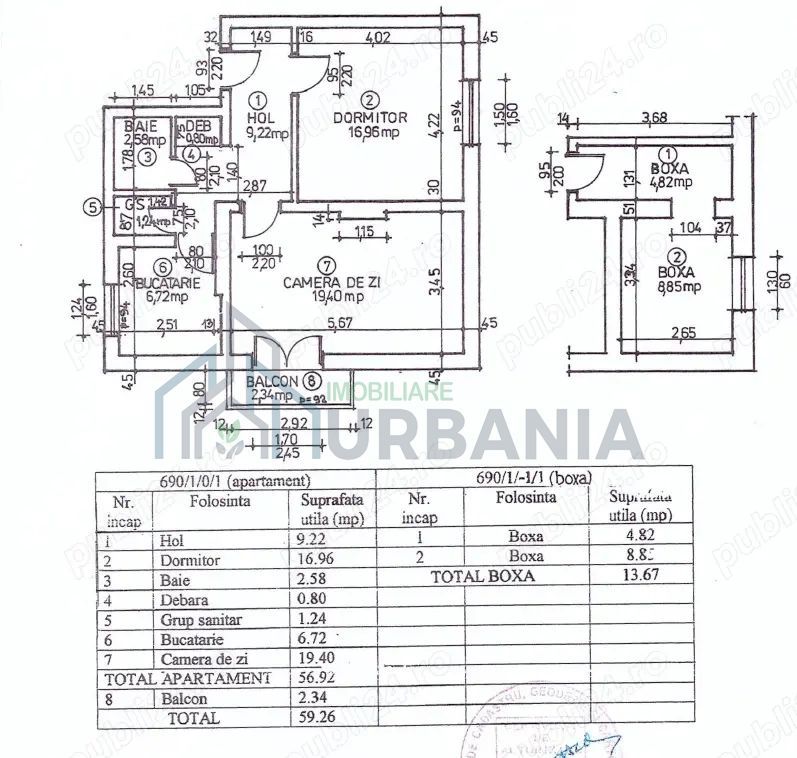 Ap 2 camere 60m2 + boxă 13m2, decomandat Iași Copou, str. Macazului 10 - Poză 2