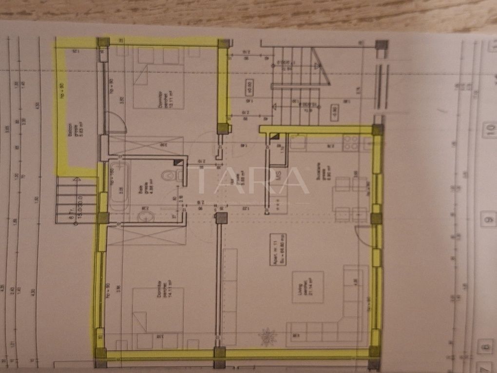 Apartament 3 camere, 67 mp, grădină privată 77 mp, parcare inclusă. - Poză 7