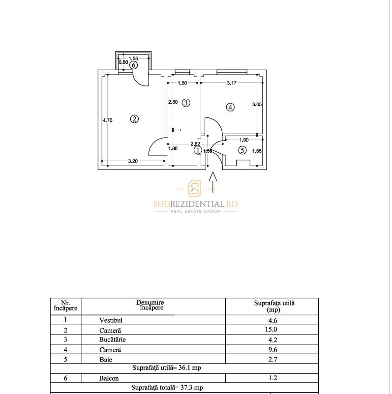 Apartament 2 camere de vânzare – Berceni | 37,1 mp | etaj 4/10 - Poză 8