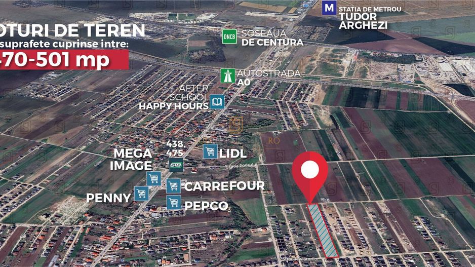 Teren de vanzare, investitie in Comuna Berceni, Str. Aviatorilor - Poză 4