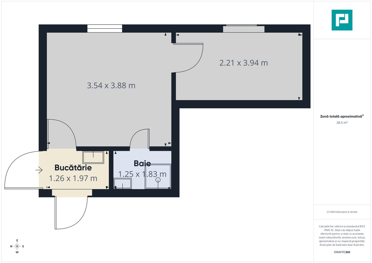 Apartament ultracentral cu 2 camere de închiriat - Poză 8