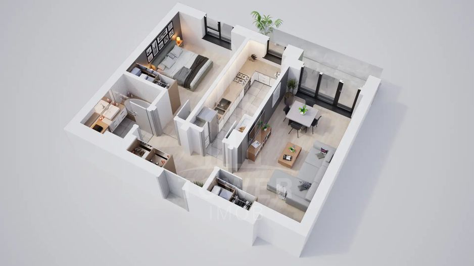 Vanzare  apartament cu 2 camere. Rate la dezvoltator pe 7 ani. - Poză 3