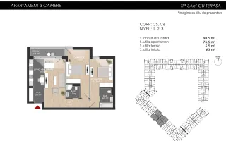 Vânzare, apartament cu 3 camere în zona Bucureștii Noi - Poză 14