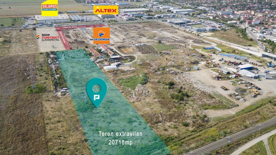 Teren 20718 mp în zona Micălaca (Selgros) - Poză 2