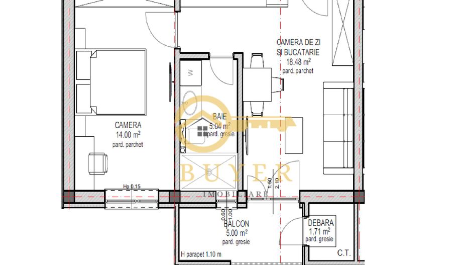 Apartament cu 2 camere si curte proprie, zona Lac Binder, lift - Poză 5