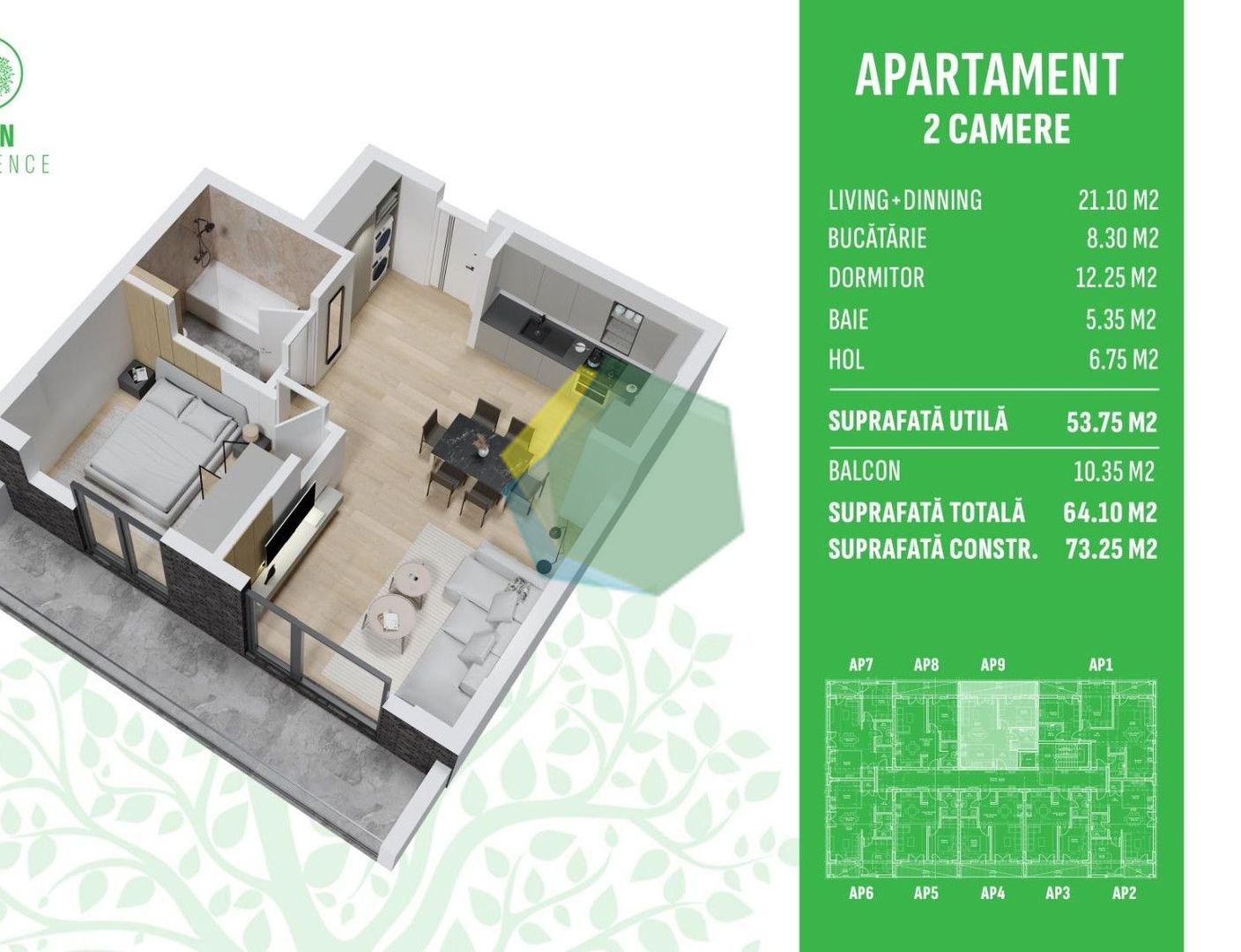 Apartament 2 Camere Otopeni – Libertății| Piscină Privată - Poză 14