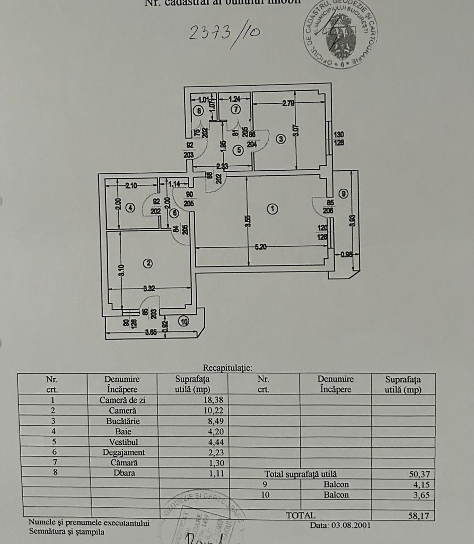 AP. 2 CAMERE PRELUNGIREA GHENCEA, CENTRALA, MOBILAT/UTILAT, COMIS 0% - Schiță 15