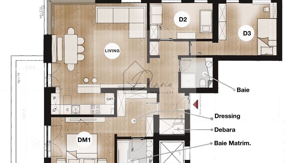 Apartament 4 camere Petricani -  Lacul Tei - sector 2 - Nord - Poză 8