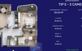 Apartament 3 CD, 82mp - Poză 1