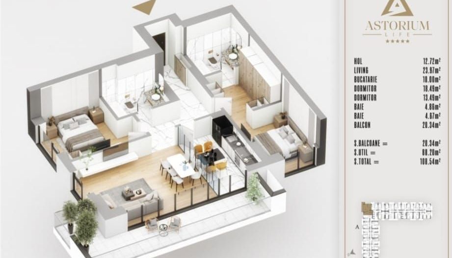 AP. 3CAM. DECOMANDAT- BLOC FINALIZAT/ ASTORIUM LIFE.COMISION 0%! - Poză 2