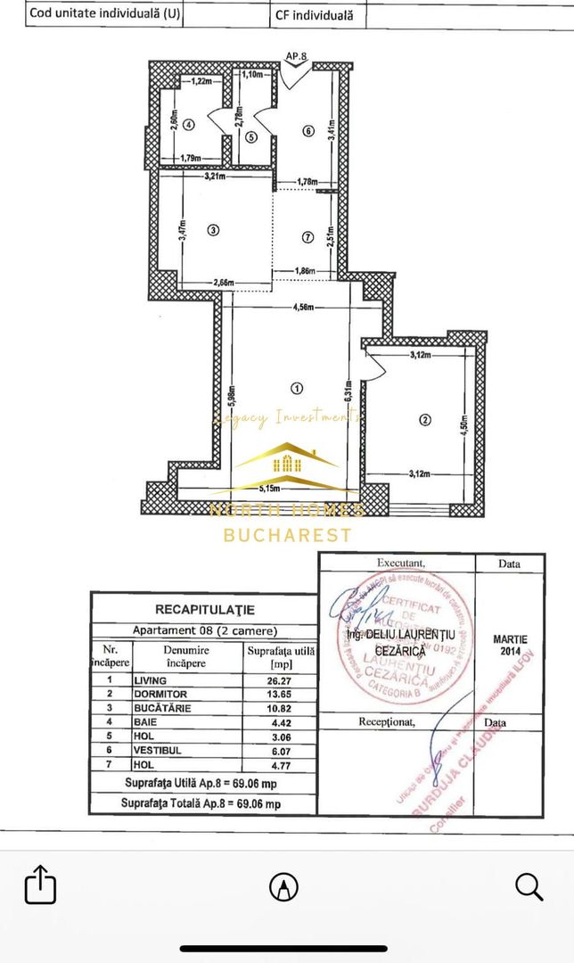 De Vânzare Apartament 2 Camere si Parcare - Forest Hill - Poză 9