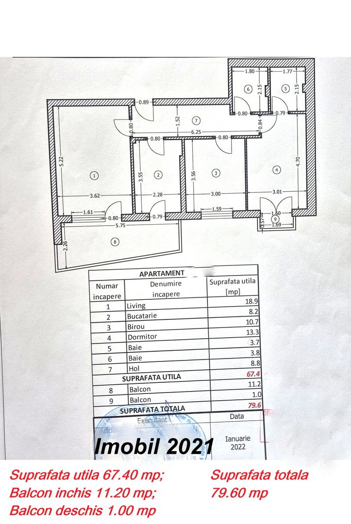 Apartament 3 camere de vânzare | Bloc nou | Parcare |  Rahova Salaj - Poză 7