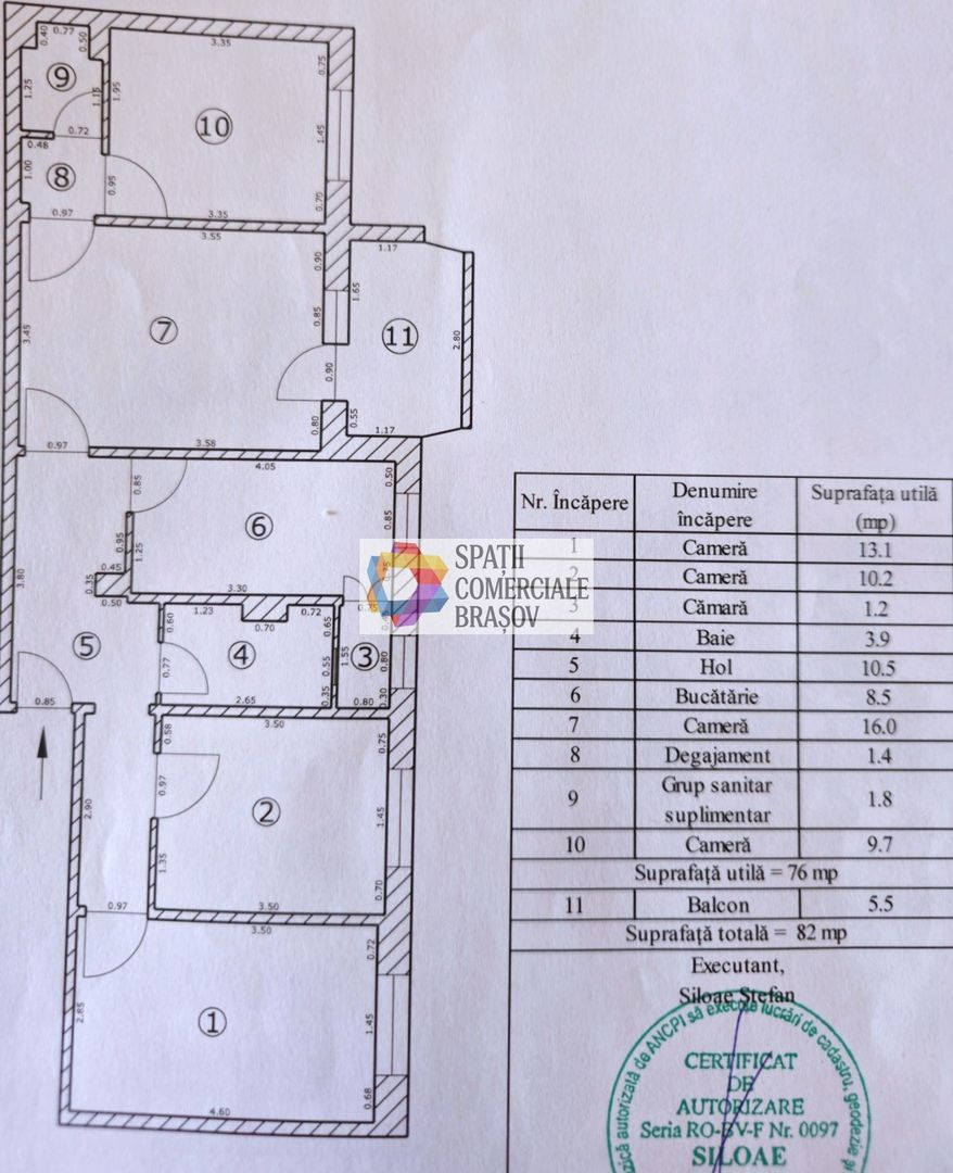 Apartament cu patru camere, zona Tractorul 81 mp - Poză 9