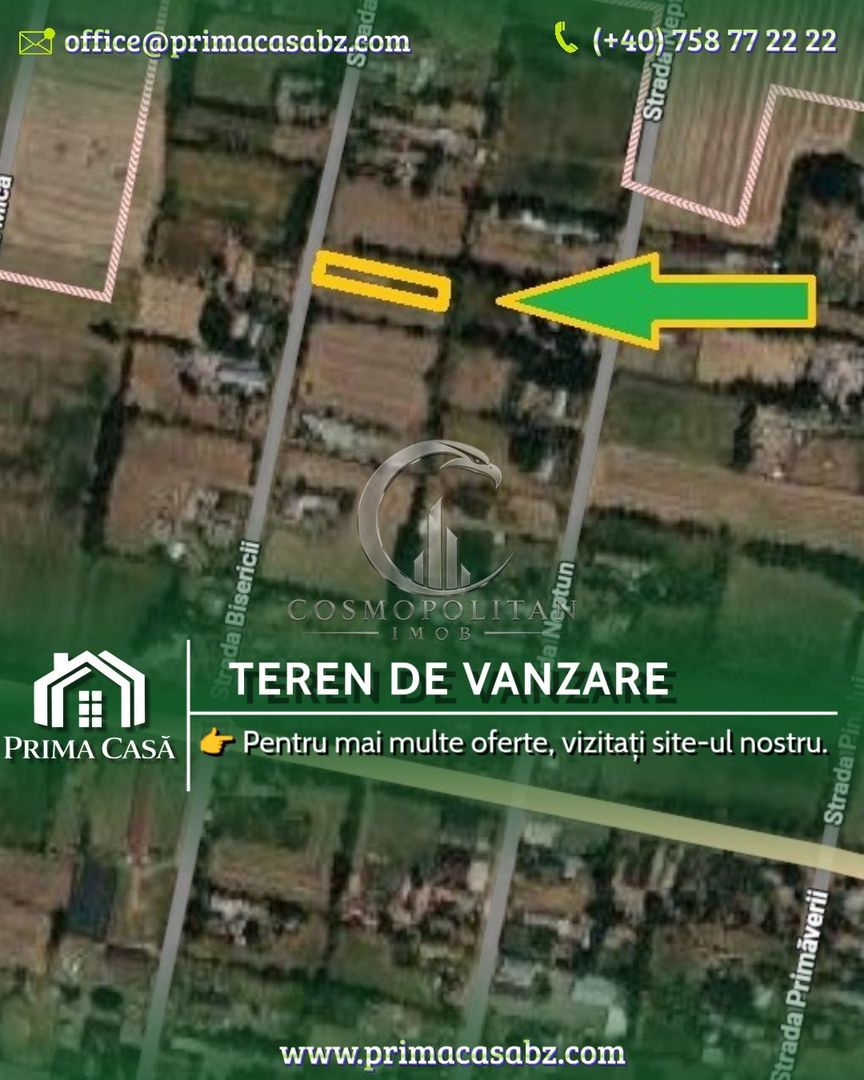 Locuri de casa in sat Caltuna/Smeeni ~ 2 loturi de 800 si 1307mp ~ drum asfaltat - Poză 3
