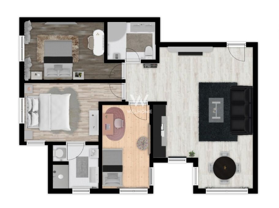 Apartament 4 camere, zona Kaufland -Mall - Schiță 7