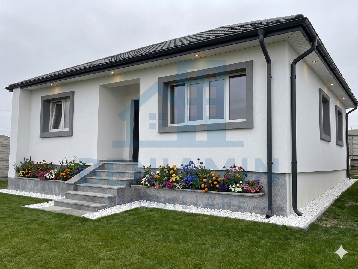 Casa la cheie-Living-2 Dormitoare-Baie-Gaze-Curent-Apa-320mp teren - Poză 7