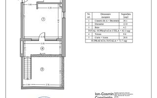 Ap 2 camere Finalizat | Gradina 21mp | Parcare Inclusa | Pallady - Schiță 6