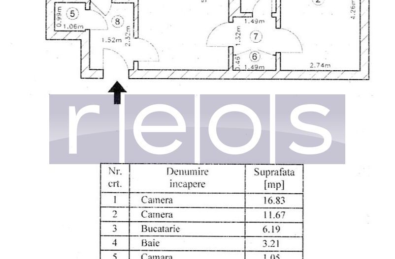 DE VANZARE 2 CAMERE  RENOVAT | FINISAJE PREMIUM | 7 MINUTE METROU - Schiță 11