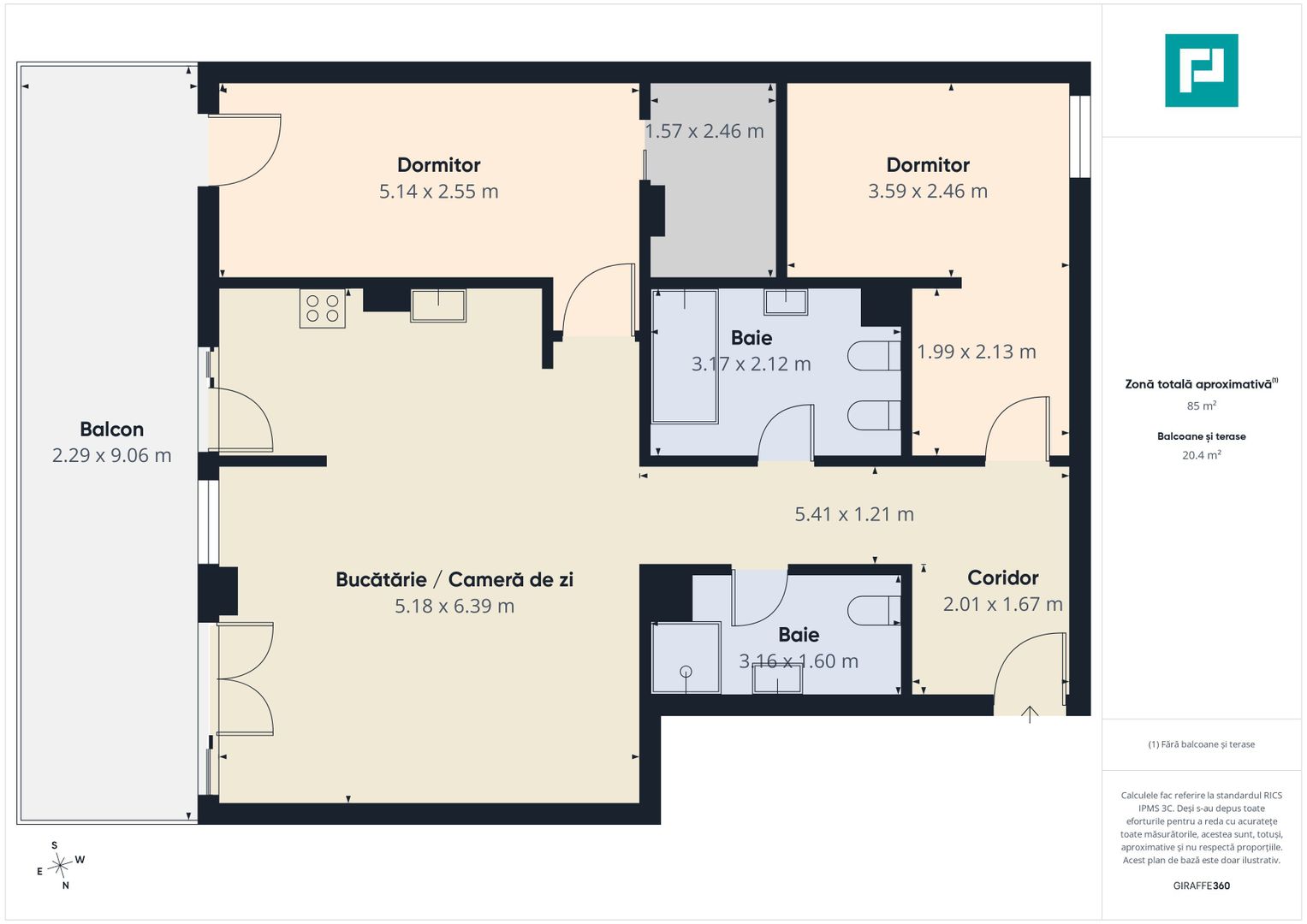 Apartament 3 camere de închiriat ARED UTA - Poză 21