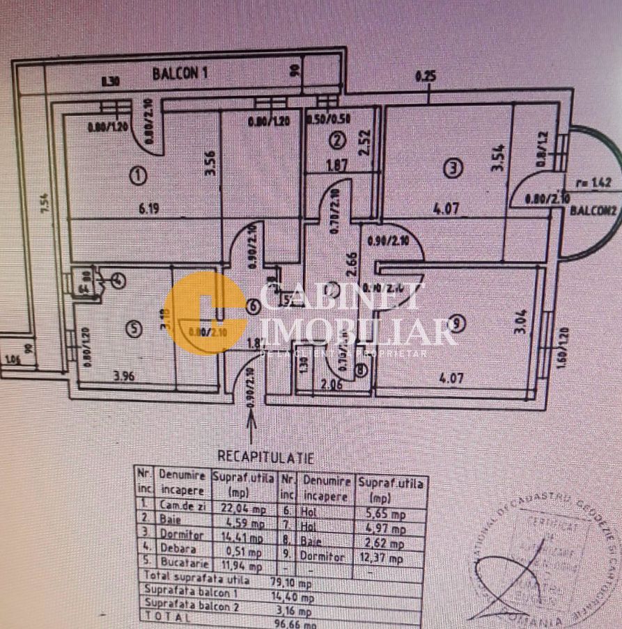 PACURARI - 3 CAMERE DECOMANDAT - ETAJ 2 - BLOC 1990 - Poză 6
