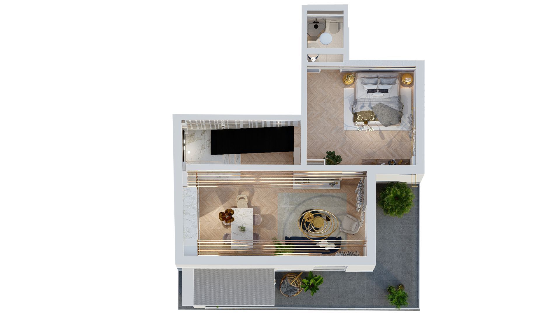 Penthouse exclusivist cu terasă generoasă și vedere spectaculoasă - Schiță 14