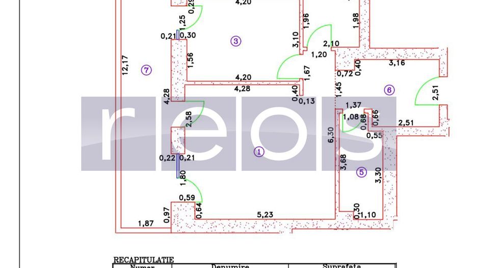 VANZARE APARTAMENT 80MP | 3 CAMERE | MOBILAT-UTILAT LUX | TERASA 24MP - Schiță 16