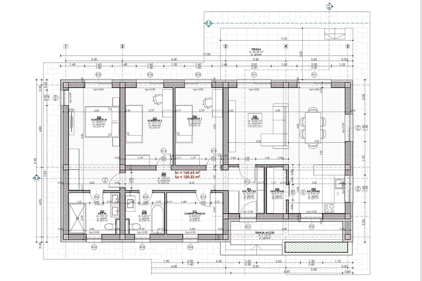 Case individuale Prejmer cu pompă de căldură și panouri fotovoltaice - Schiță 12