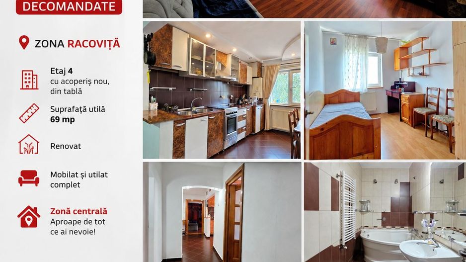 Apartament cu 3 camere, mobilat și utilat, VASLUI - zona CENTRU; - Poză 1