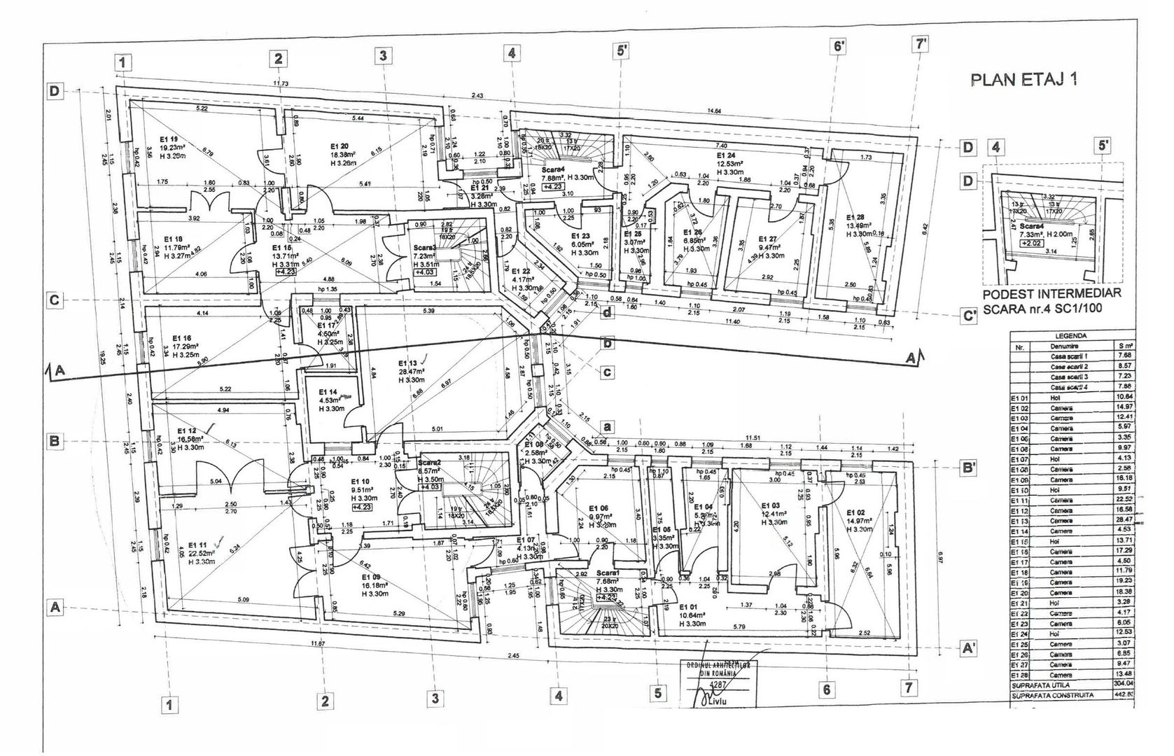 Imobil 2185 mp Centrul Istoric Piata Unirii 500 mp teren vitrina 19 m - Poză 25