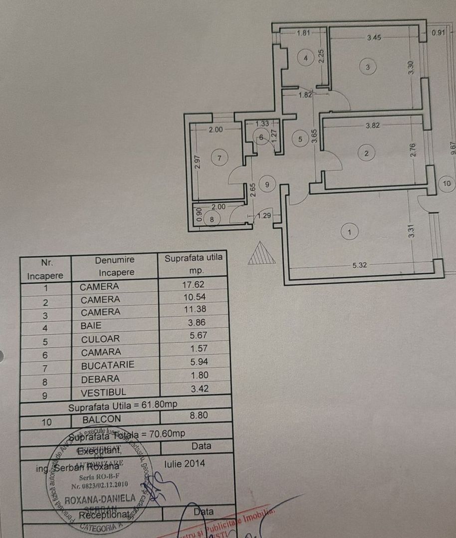 Vanzare apartamernt 3 camere Drumul Taberei, Bucuresti - Schiță 1