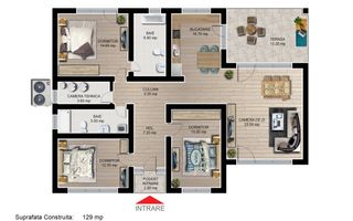 Casa individuala din caramida 4 camere Cartier Izvor Tarlungeni Brasov - Schiță 7