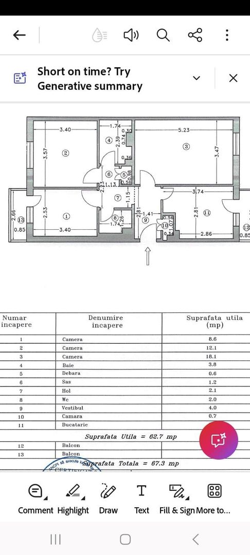 Apartament 3 camere zona Dristor - Rm Sarat - Poză 8