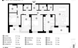 Apartement 4 camere Aviatei - Poză 12