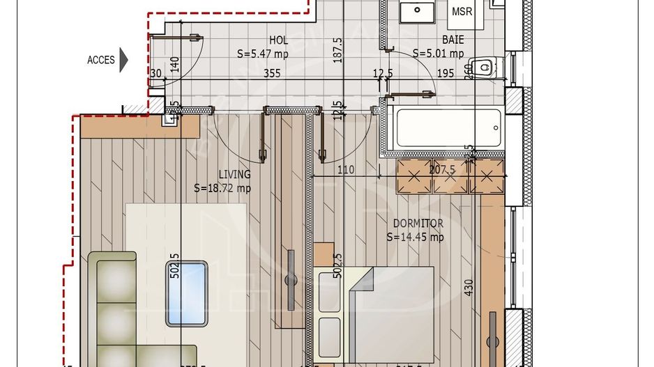Direct Dezvoltator 2 Camere Theodor Pallady Metrou Teclu - Schiță 3