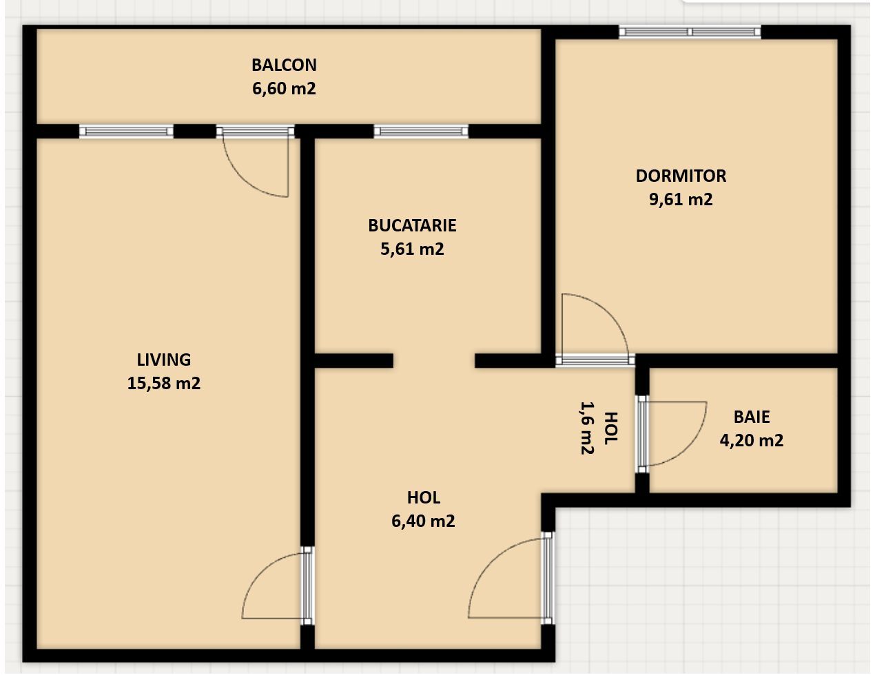 Apartament 2 camere decomandat Strada Intrarea Arieșului - Poză 9
