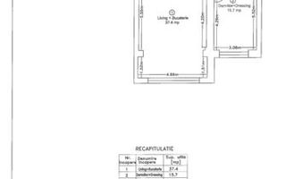 Apartament 2 camere | Ivory Residence Pipera | 66,7 mp | Etaj 7 - Schiță 8