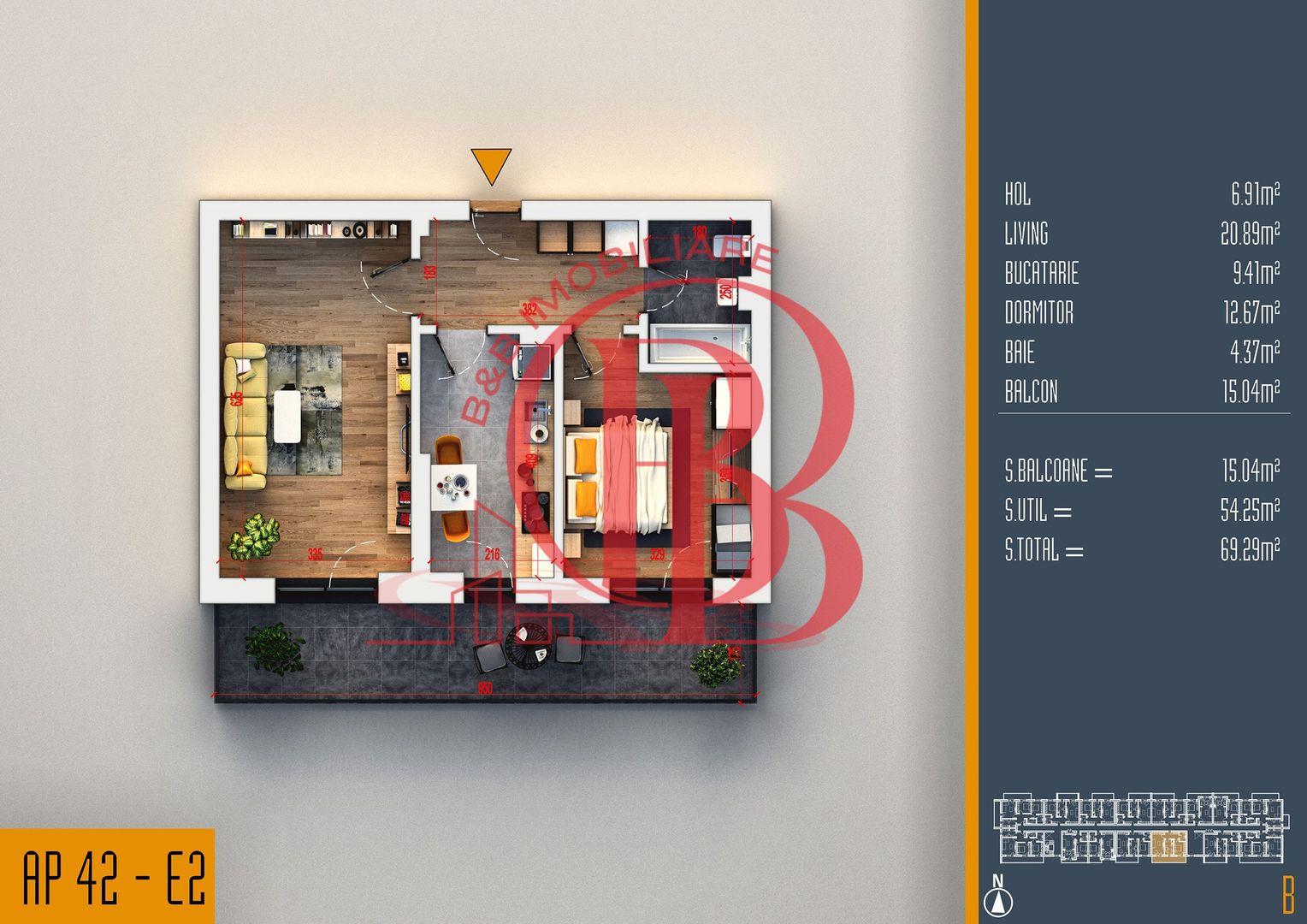 Oferta Lansare 2 camere proiect nou Pallady - Schiță 6