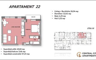 Vindem apartament 2 camere in complex rezidential nou, - Poză 2