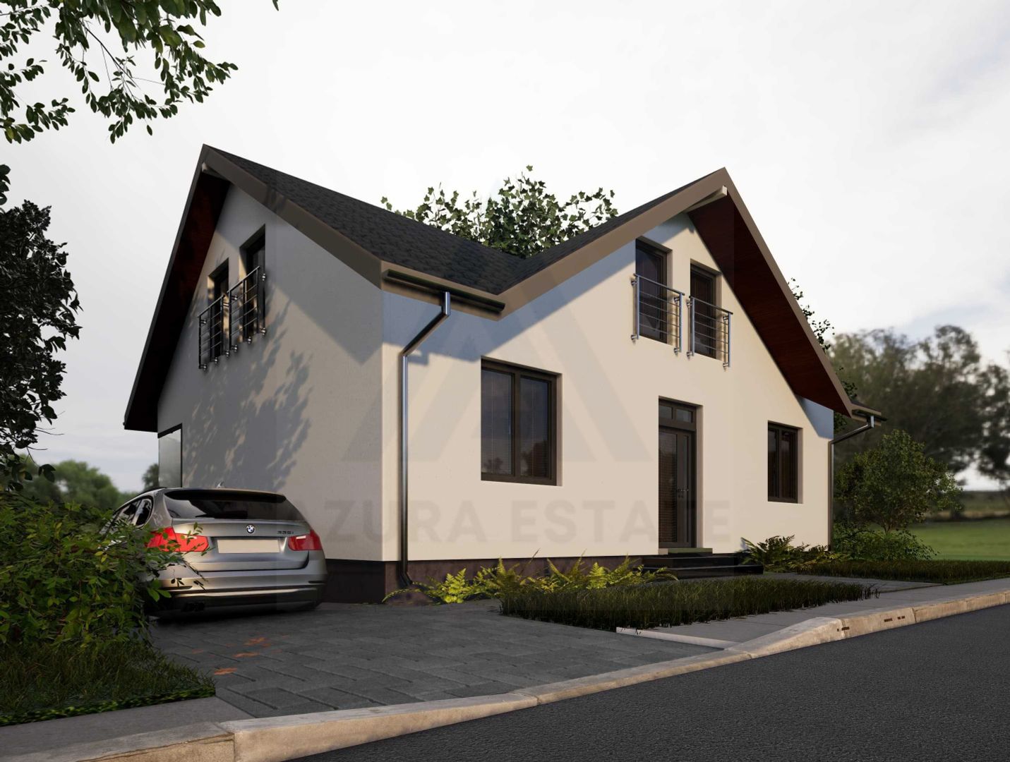 Casă panoramica 210 mp utili D+P+pod pivnita si teren 350 Sura Mare - Poză 1