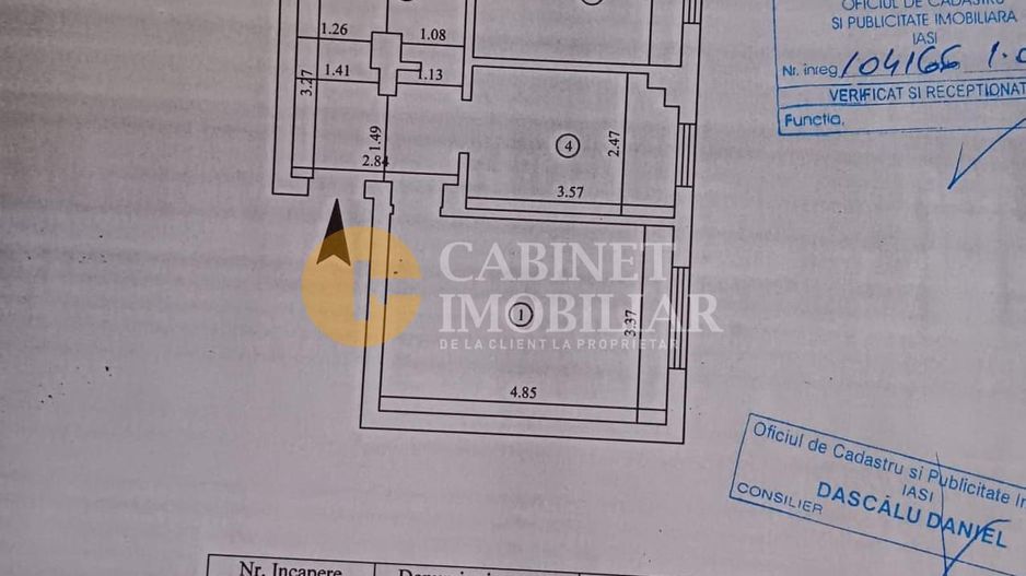 3 CAMERE DECOMANDAT - ETAJ INTERMEDIAR - PACURARI - Schiță 12