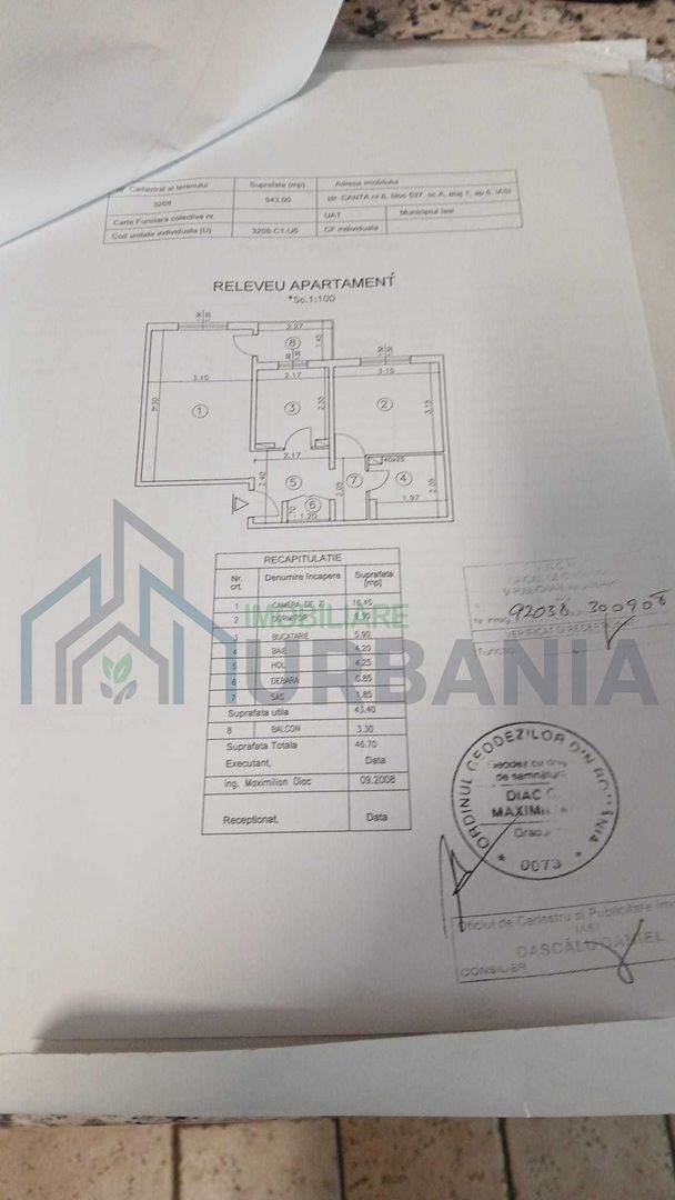 Apartament 2 camere decomandat, complet mobilat, etaj 1, Canta, Iași - Poză 7