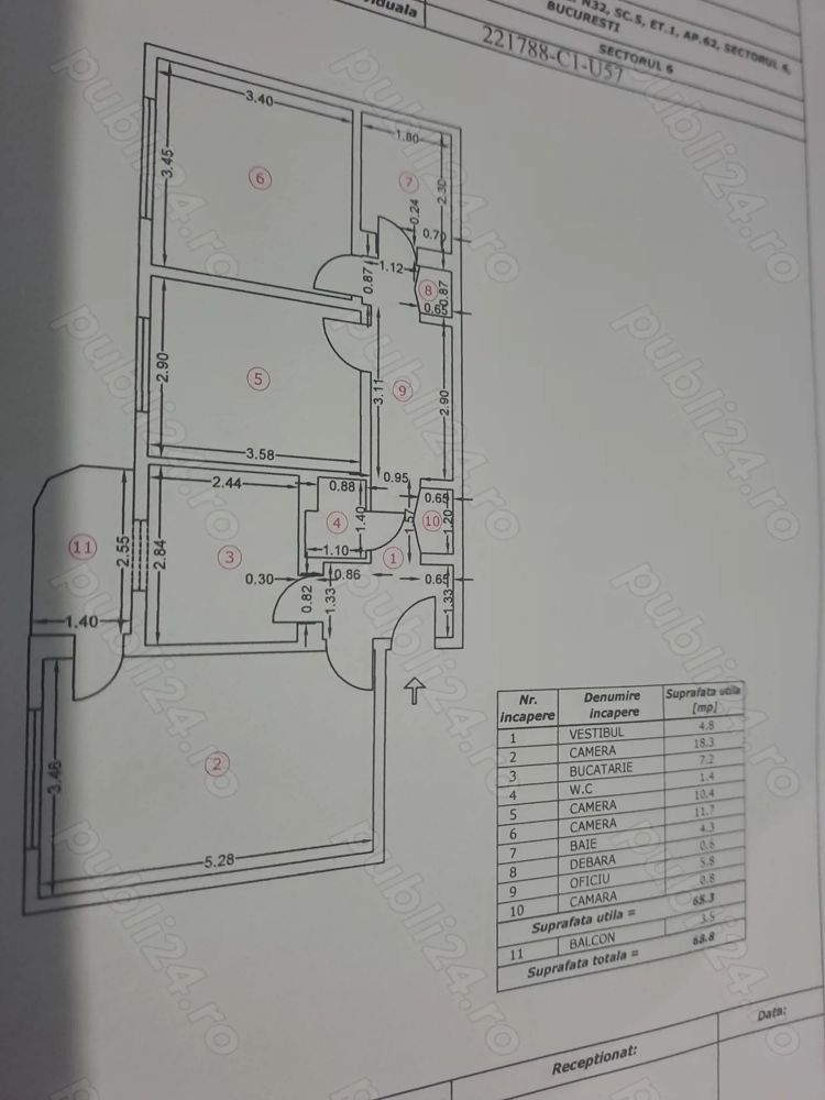 Apartament cu 3 camere zona PACII - Poză 2