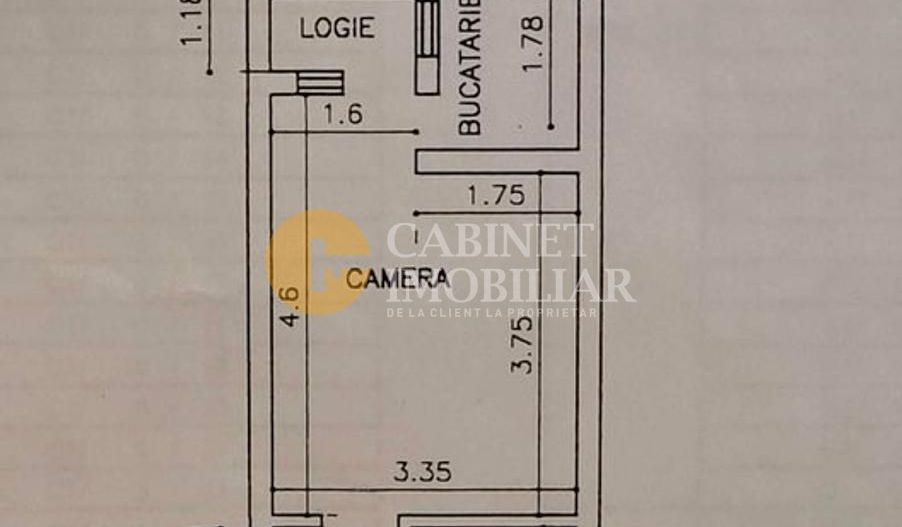Garsoniera etaj 1 zona Alexandru  - rond Zimbru - Poză 2