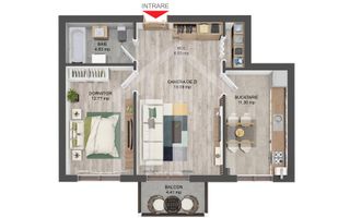 Apartament cu 3 cam - 71 mp + gradina 47mp, pe Brana- Finisat la cheie - Poză 6