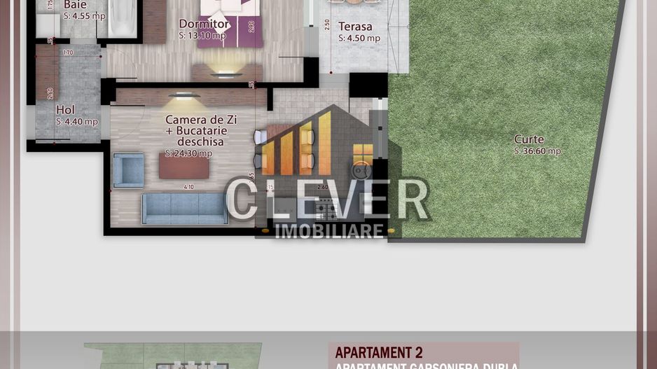 Theodor Pallady 2 Camere cu gradina proprie 36mp - Poză 2