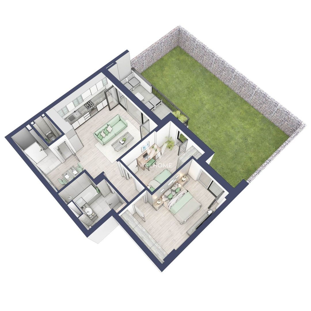 Apartament 3 camere cu Gradina. Sibiu - Schiță 11