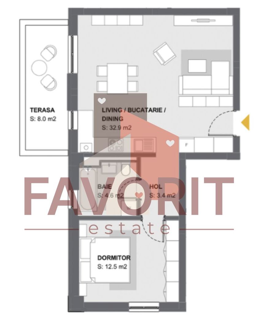 COMISION 0%. Apartamente noi cu 2 camere in zona Aradului - Schiță 5